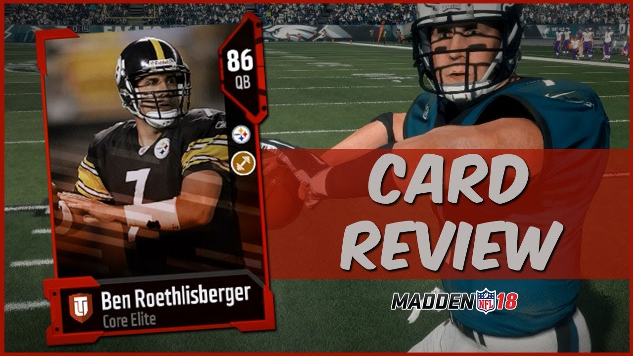MUT 18 Card Review | Core Elite Ben Rothlisberger Gameplay + Card Review