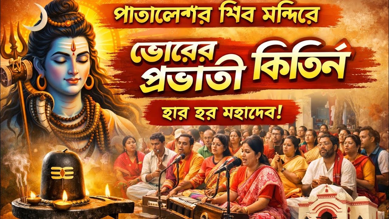 পাতালেশ্বর শিব মন্দিরে ভোরের প্রভাতী কীর্তন | ভক্তিময় পরিবেশে মহাদেবের নামসংকীর্তন