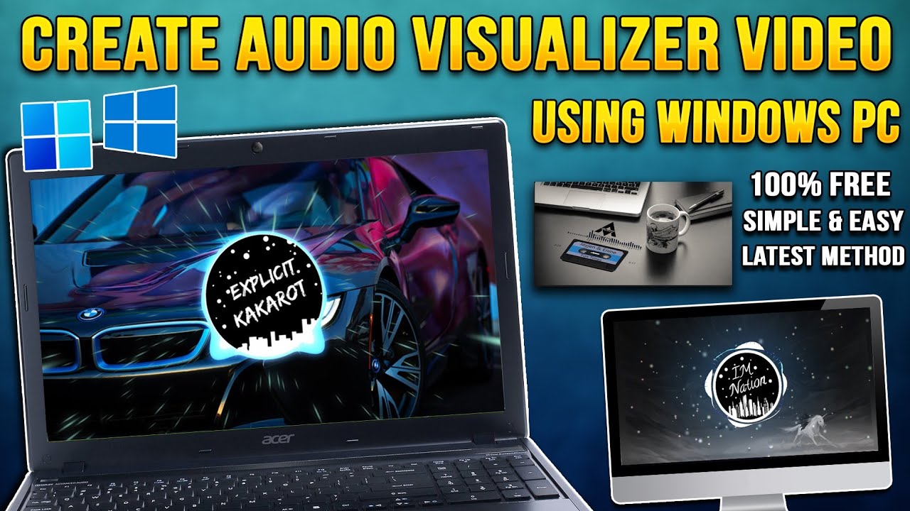 Create Audio Spectrum Visualizer Video for Free [2024 Method] - Step-by-Step Using Windows PC💻