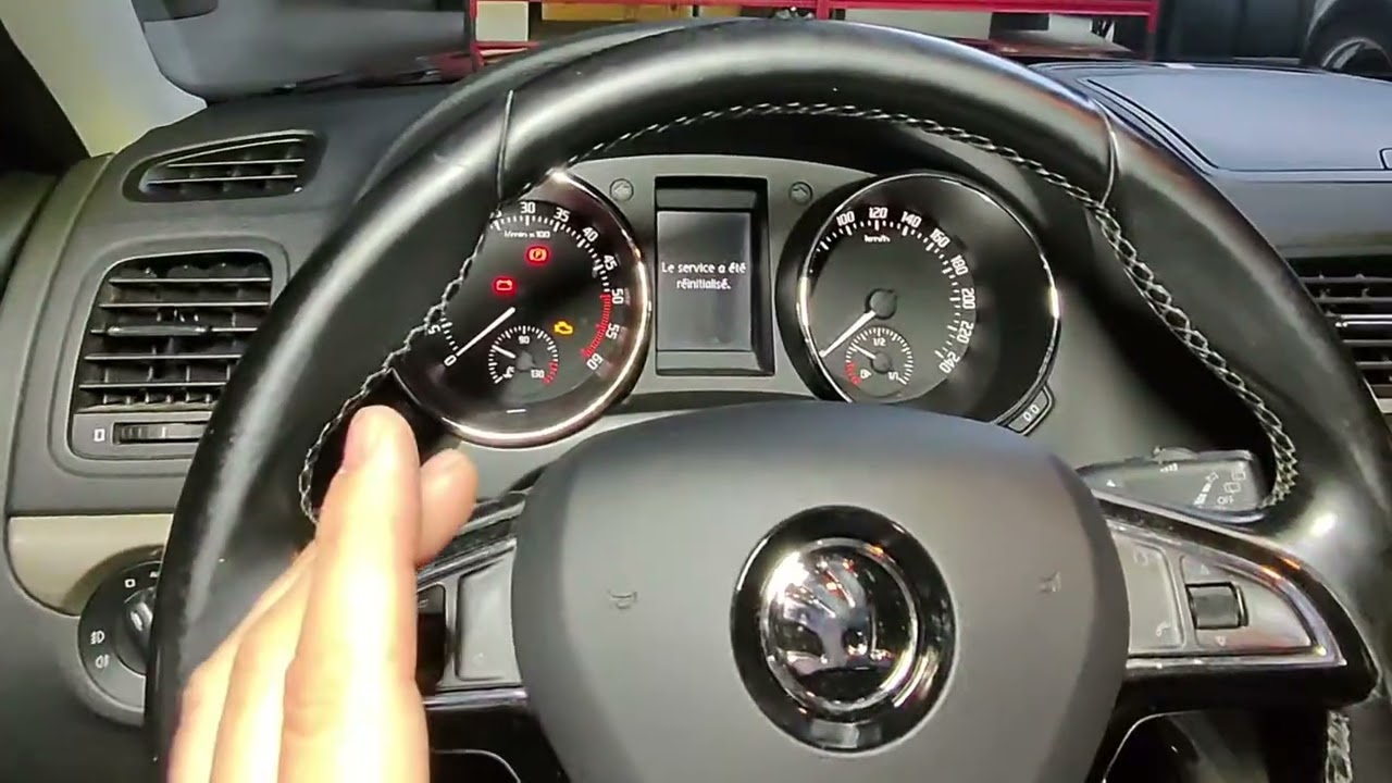 Skoda Yeti 2014 remise à zéro après vidange 