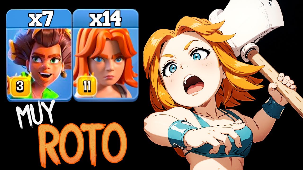 🪓​👩🏻‍🦰​ ¡Nueva estretegia de ataque Th16 con Druidas Salajes + Valquirias! Clash of Clans 2024