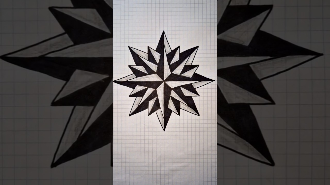 🔥 Amazing 3D Drawing on Graph Paper #3ddrawing  #viralshorts #draw #satisfying