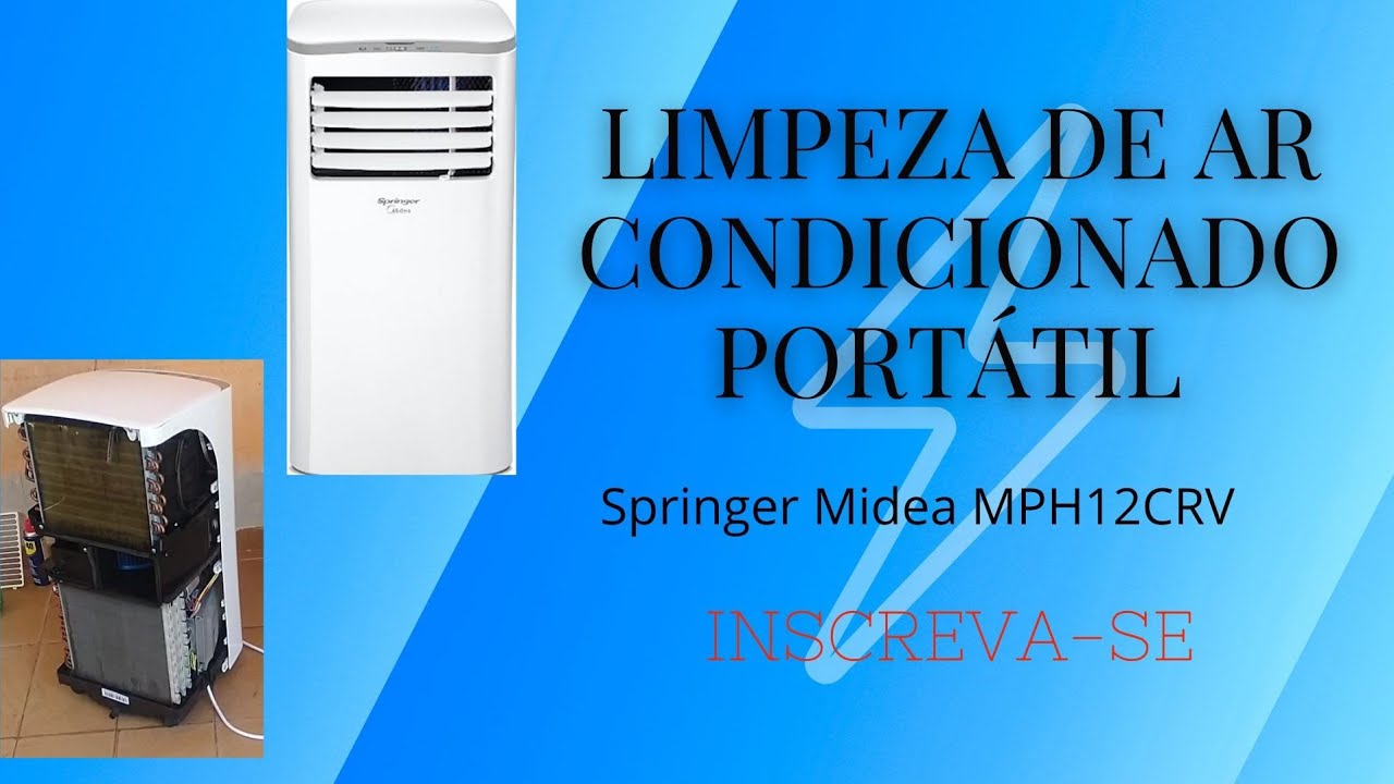 LIMPEZA DE AR CONDICIONADO PORTATIL/ Springer Midea MPH12CRV 12000 Btus #arcondicionado
