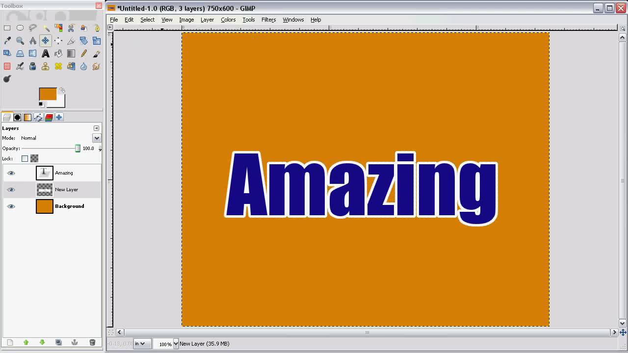 Gimp Tutorial - Text Effects For A Glossy Look