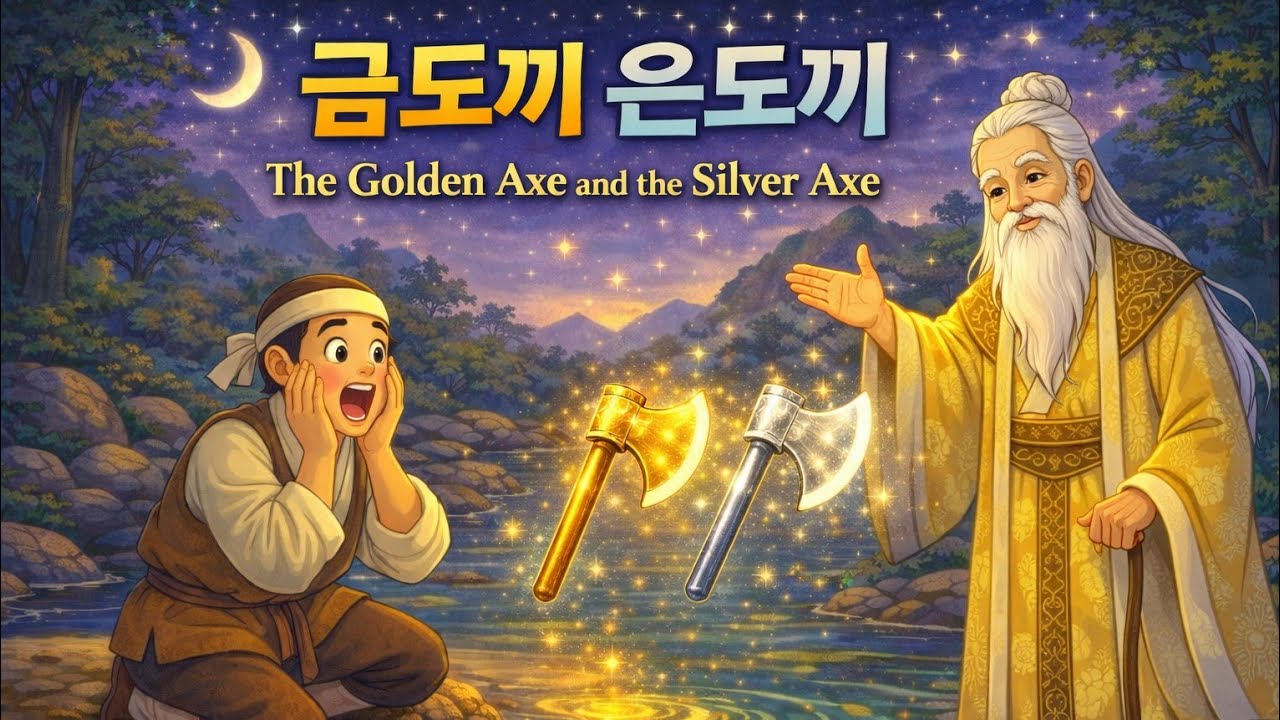 | 금도끼 은도끼 |잠이 잘오는 한국 전래동화ㅣThe Golden Axe,  the Silver Axe | 바람 먹고 구름 뿅ㅣ유아동화ㅣkorean Bedtime story