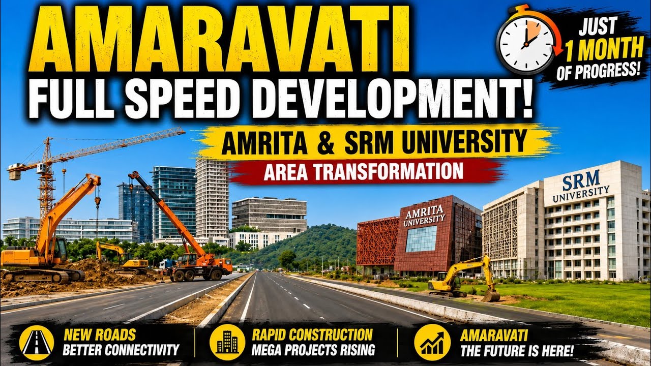Amaravati Development in Full Swing! | Amrita & SRM Area Ground Report