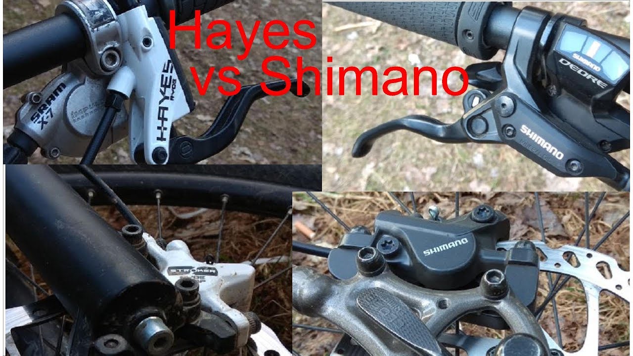 Сравнение дисковых тормозов для велосипедов Hayes  ( хаес ) Shimano Шимано. Достоинства и недостатки