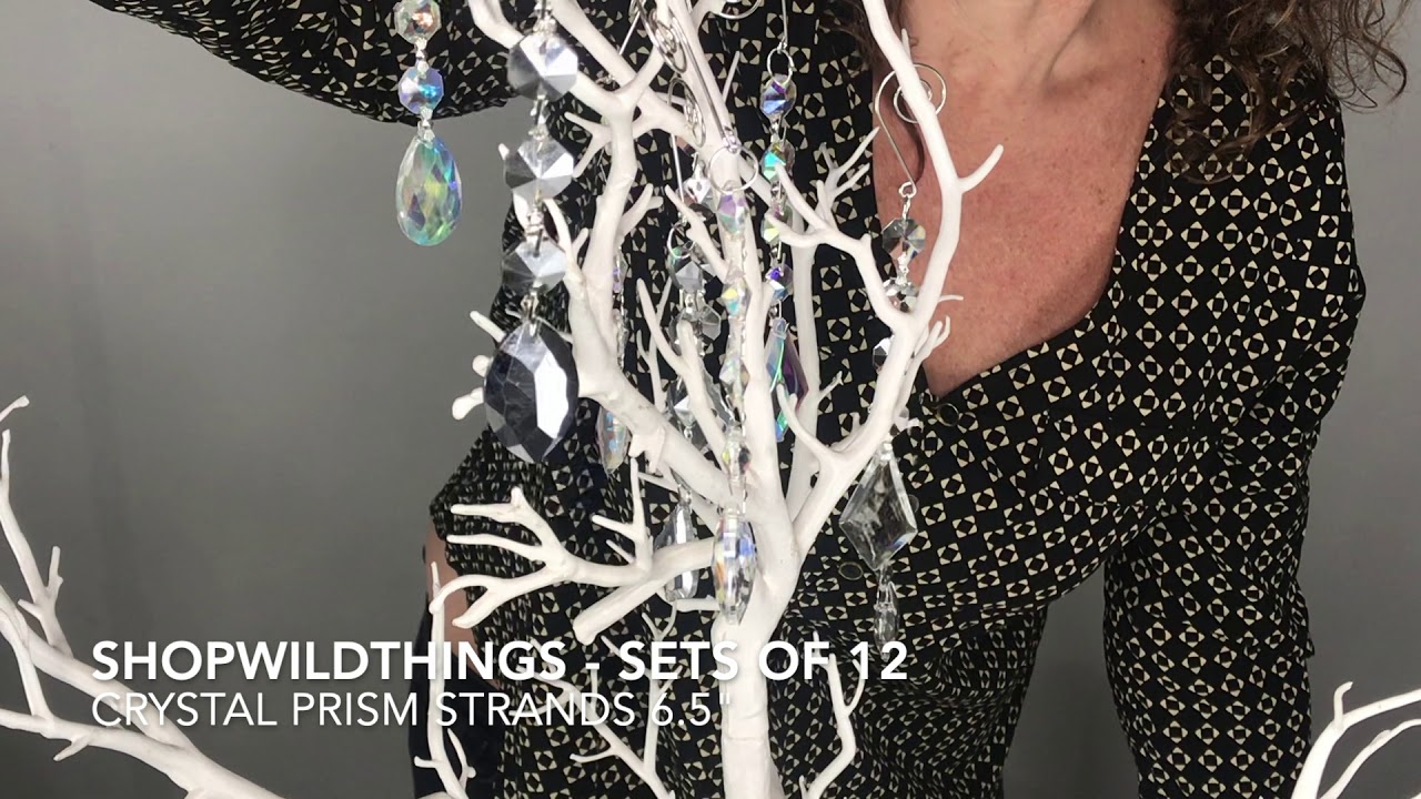 ShopWildThings Crystal Hanging Prisms - Make Wedding Trees & Floral Displays