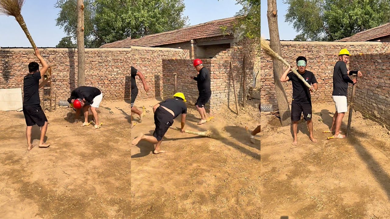 Screaming Chicken Blindfolded Attack Challenge, One-Shot Continuous#funny#hilarous