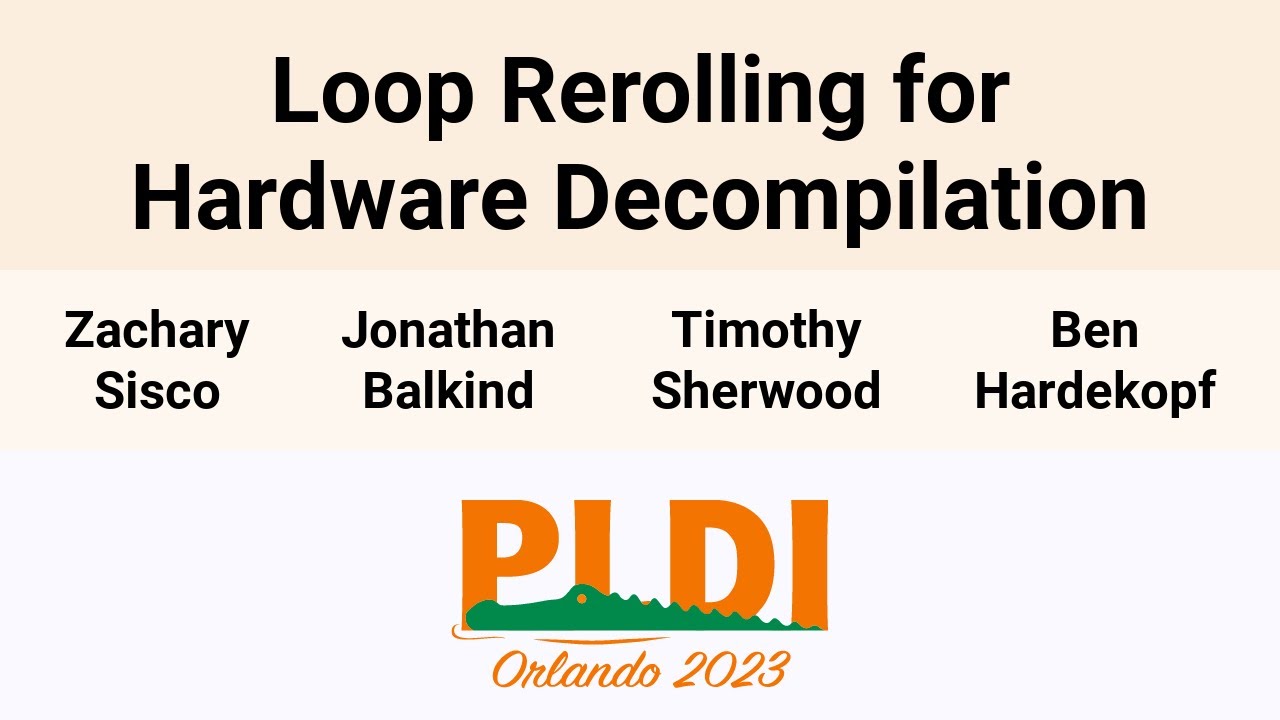 [PLDI'23] Loop Rerolling for Hardware Decompilation