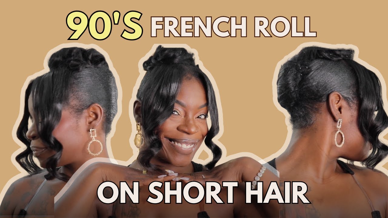 How to Do a 90s French Roll on Short Natural Hair | Easy Updo Tutorial