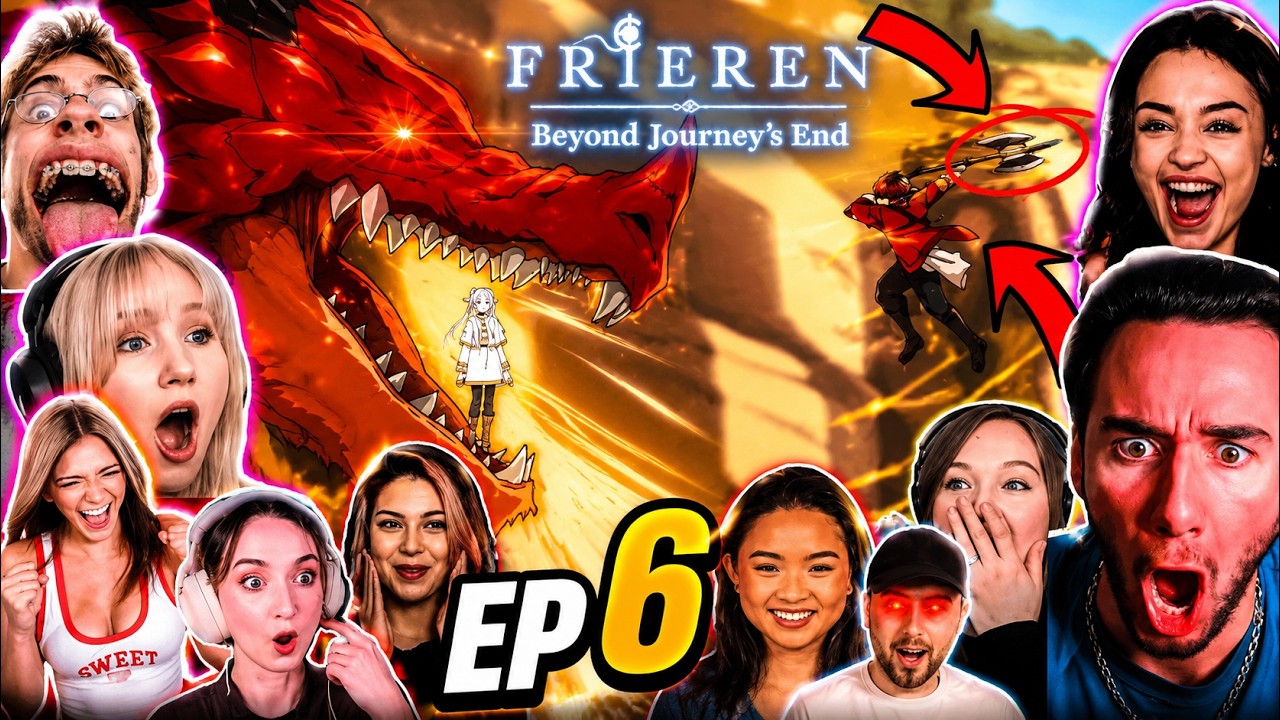 Stark vs The Solar Dragon! 😱 Frieren Reaction Compilation Episode 6