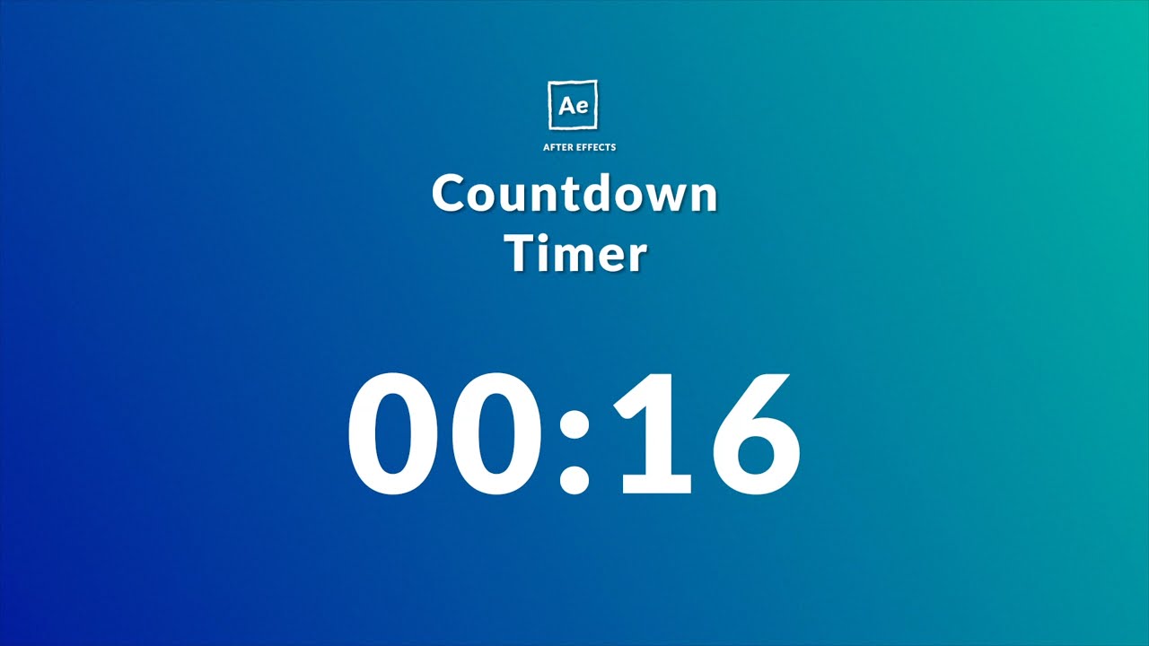Countdown Timer - After Effects Tutorial