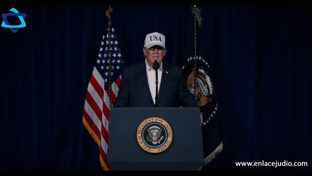 Presidente Donald Trump habla sobre las operaciones de combate militares de EE.UU. en Irán - Doblado