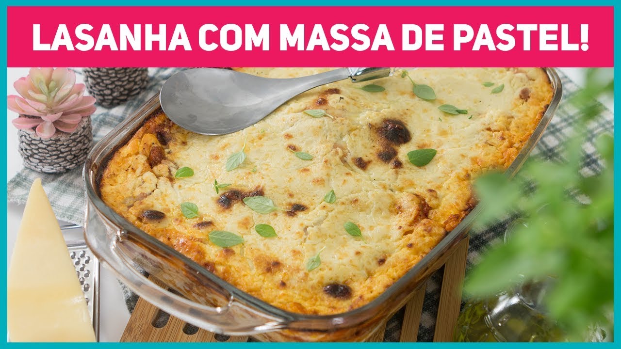 LASANHA FÁCIL com MASSA DE PASTEL com Molho de Linguiça - Receitas de Minuto 432