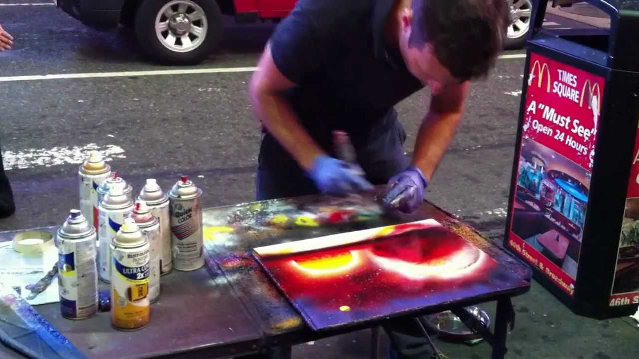 Times Square Spray Paint Artist