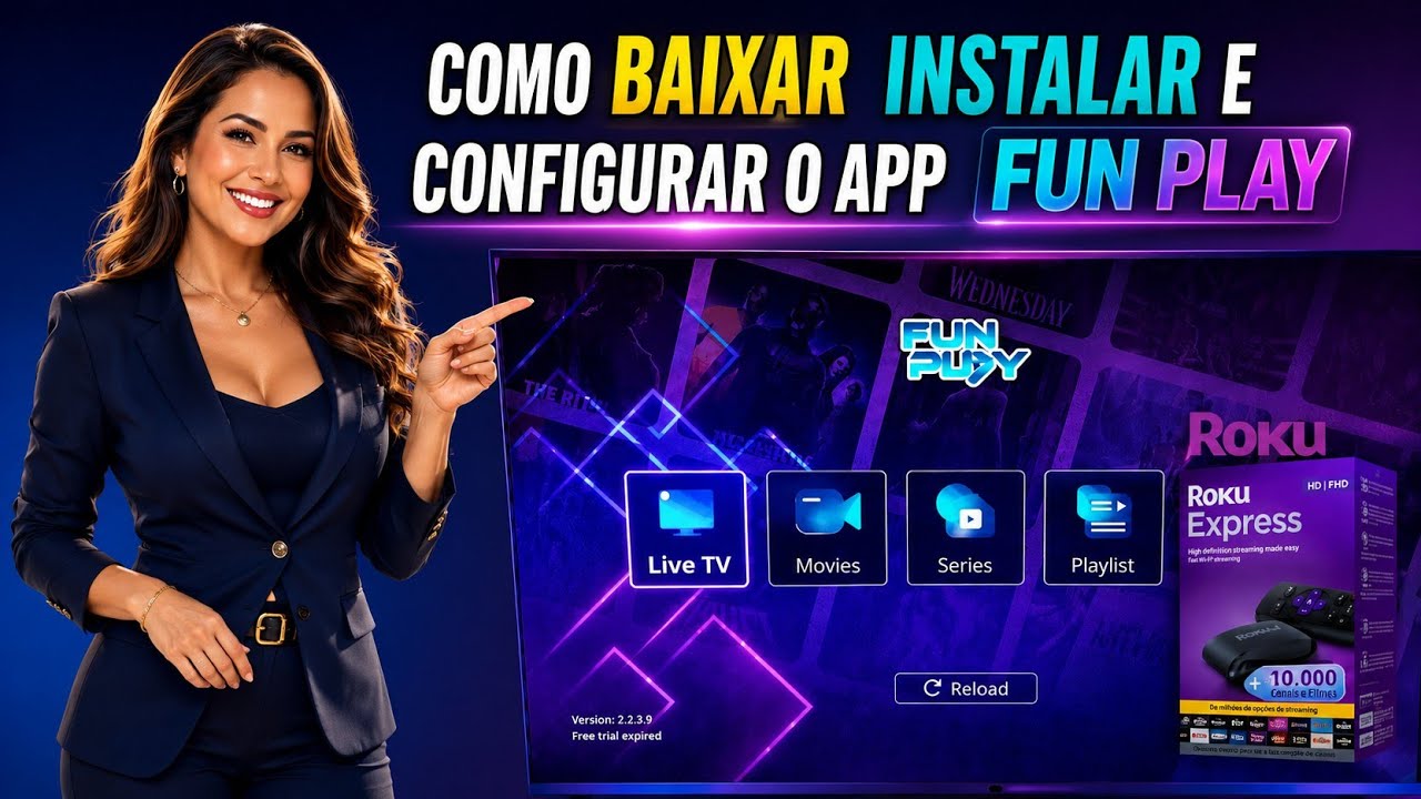 COMO BAIXAR INSTALAR E CONFIGURAR O APP FUN PLAY