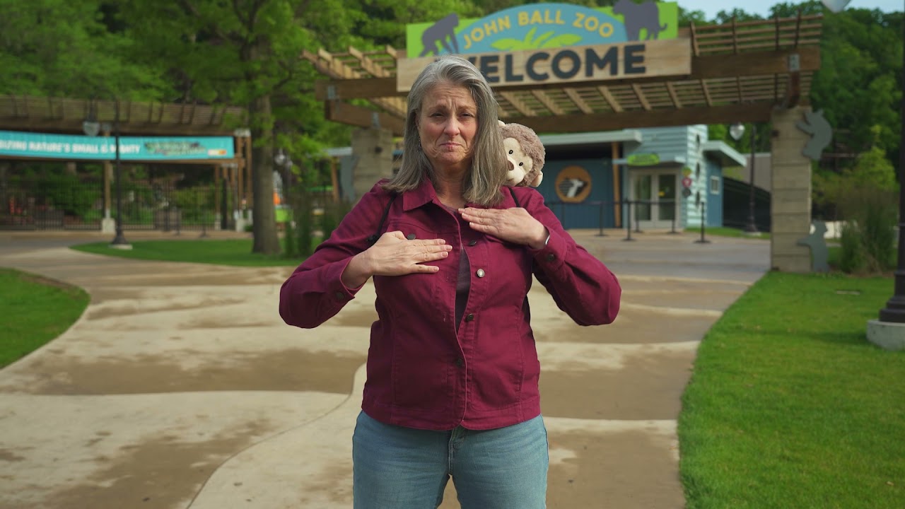 Kids Kamp 2021 - John Ball Zoo - Reviewing Animals Signs in ASL