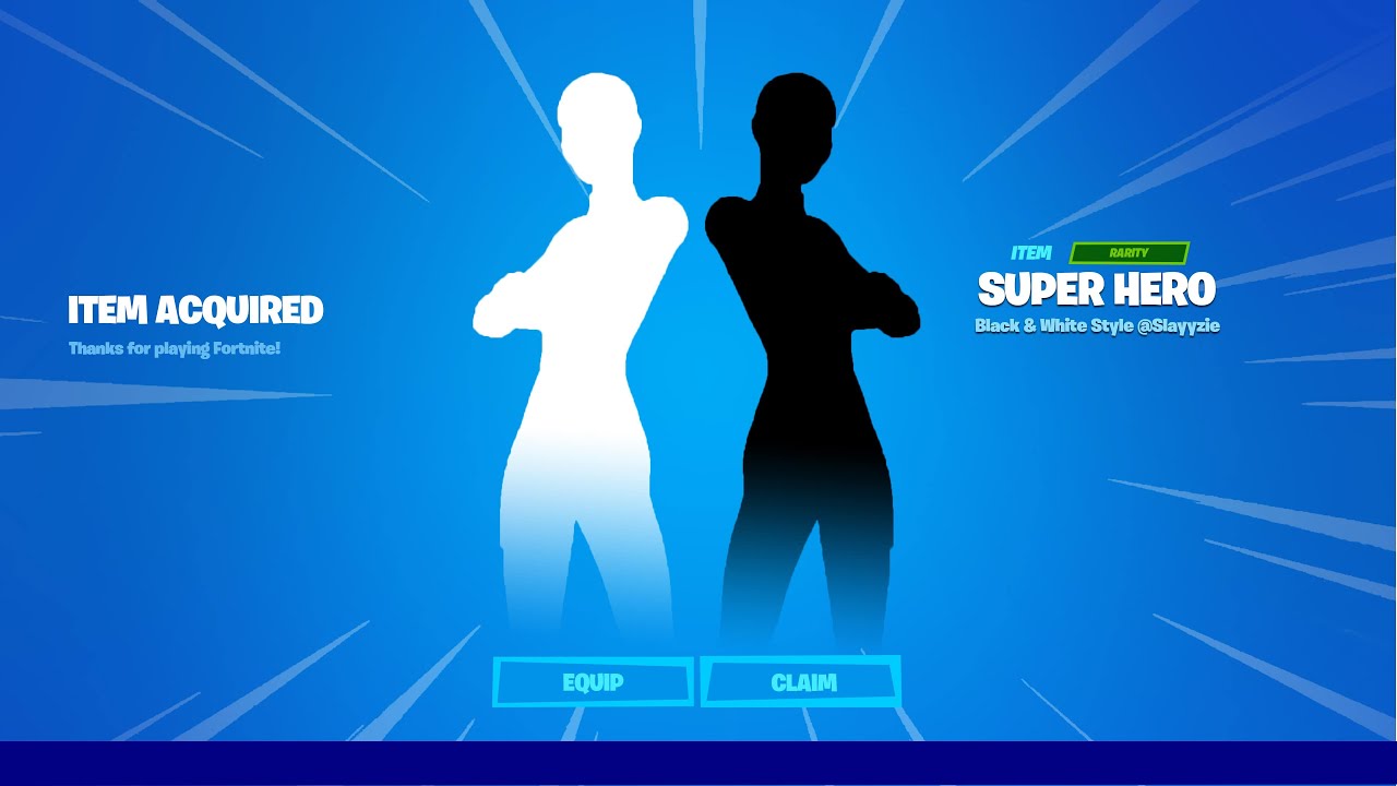 Get Your Own ALL Black & White Superhero Skin in Fortnite! 😍