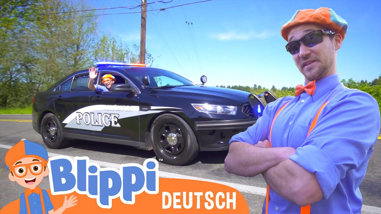 Blippi erkundet ein Polizeiauto 🚓 Blippi Deutsch | Abenteuer und Videos für Kinder