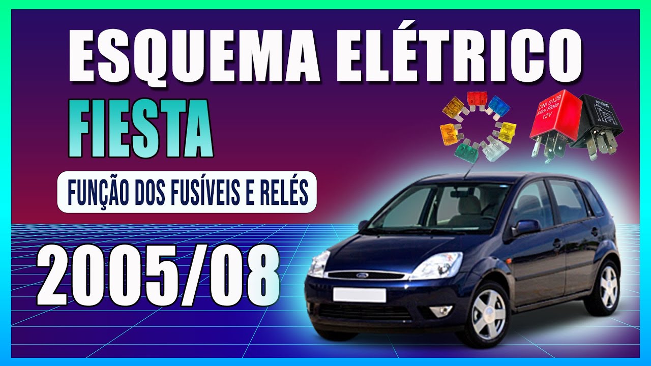 ESQUEMA ELÉTRICO FUSÍVEIS E RELÉS FORD FIESTA (2005/2008)