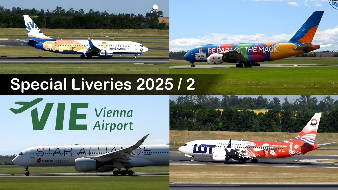 Vienna Airport - Special Liveries 2025 / 2 #aviation #planespotting #flughafen #wien #international