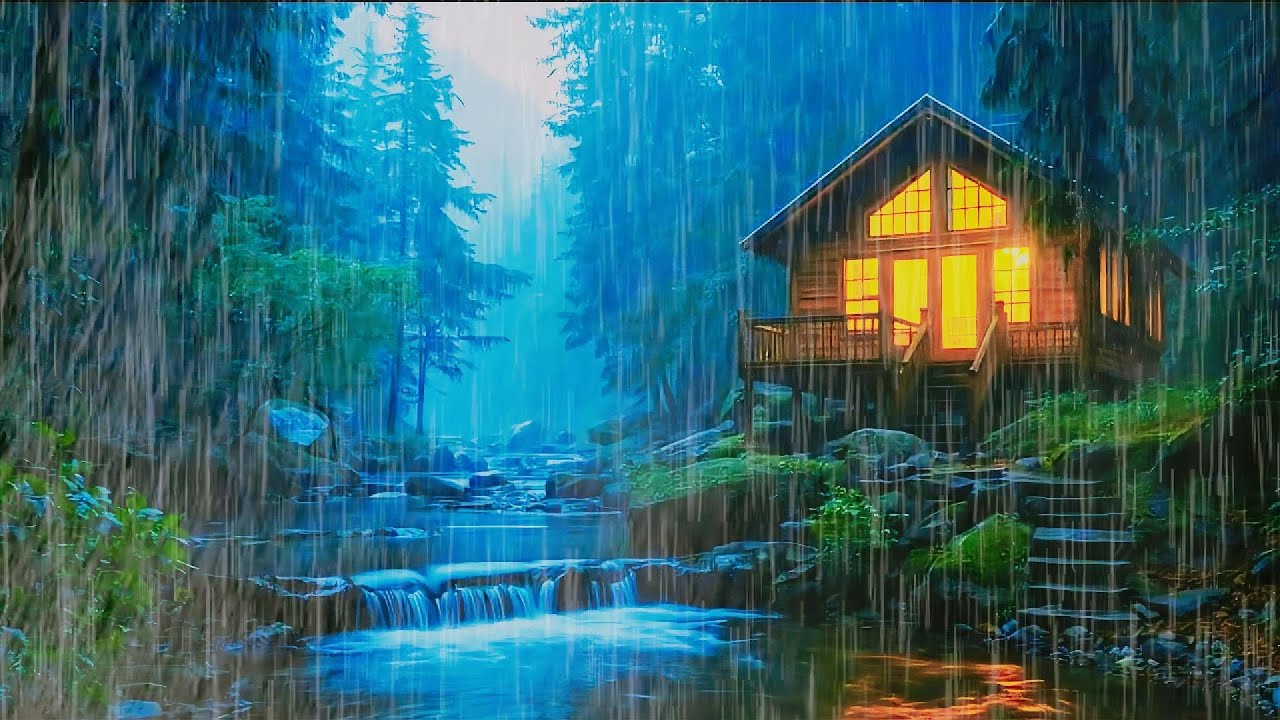 Rain Sounds in a Cozy Forest Bedroom 🌲 | No Music, Pure Sleep Sounds for Deep Sleep - ASMR RAIN