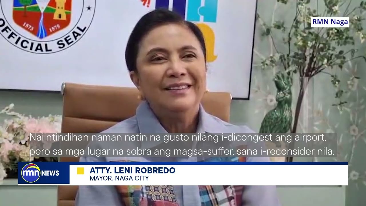 Mayor Robredo, nakiusap na ikonsidera ang pagbabawal sa maliliit na eroplano galing Naga sa NAIA