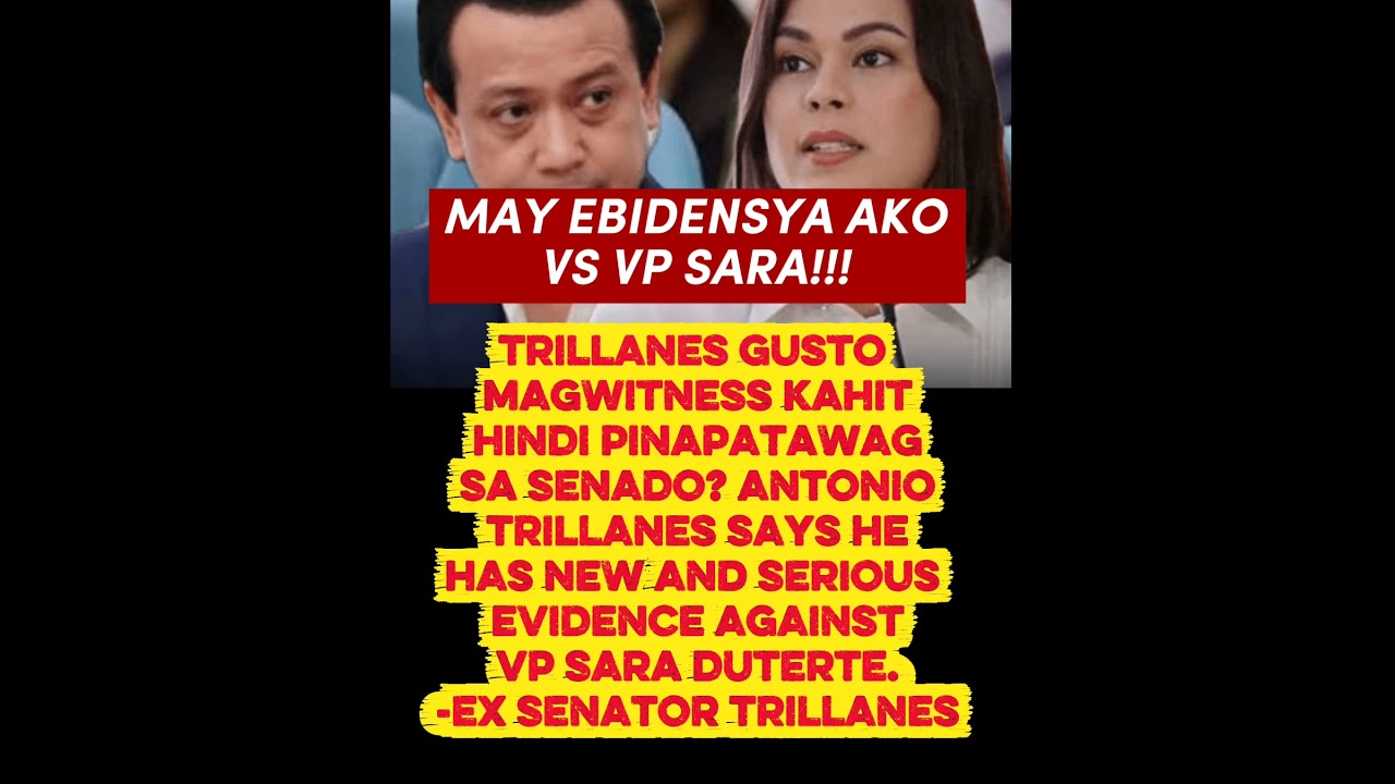 🔥😡ANGRY! TRILLANES MAY EVIDENCE VS VP SARA SA IMPEACHMENT😱WOW!#funny#comedy#jokes#foryou#shorts