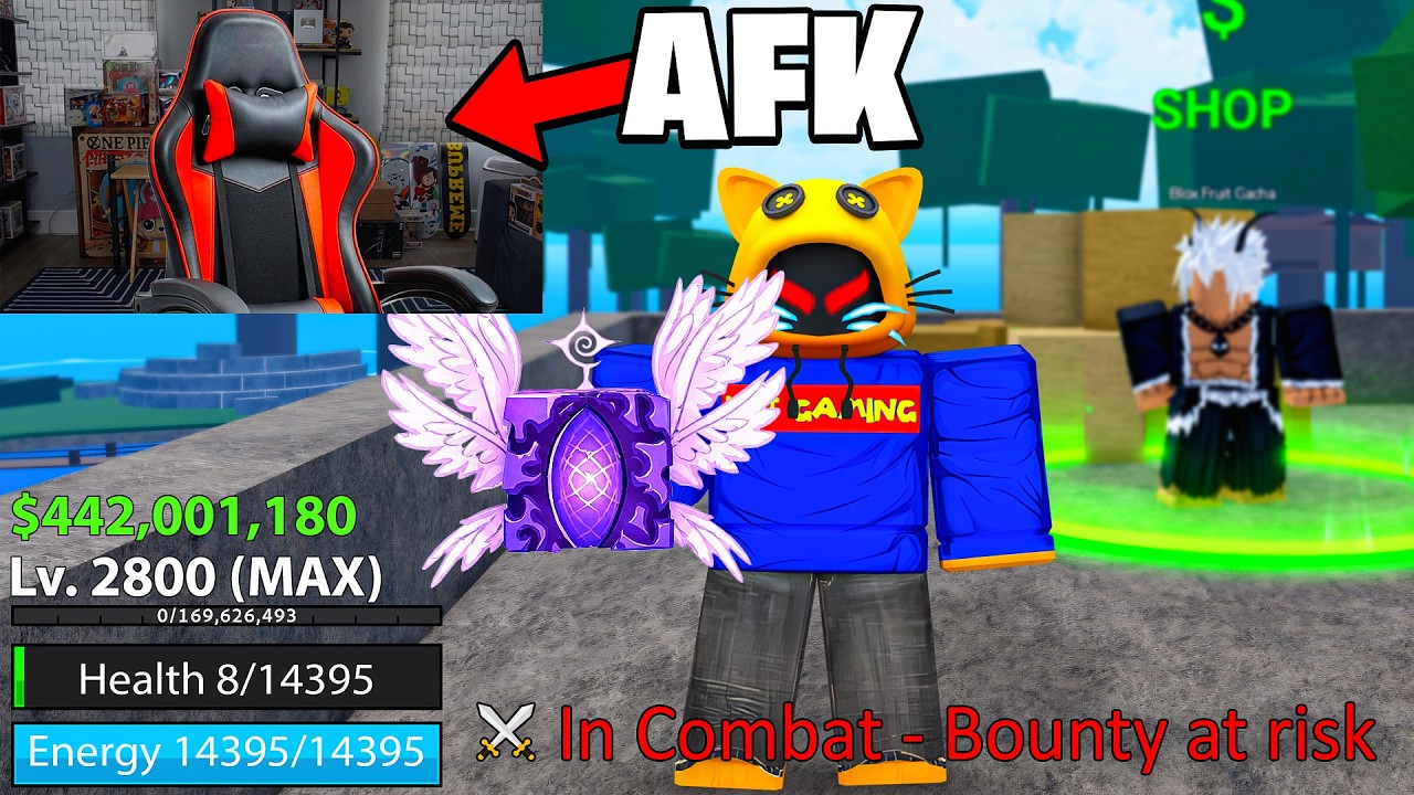 Притворяюсь АФК с Небесным фруктом.. Blox Fruits