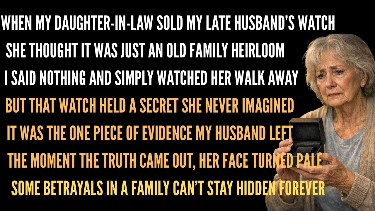 My Daughter-In-Law Sold My Late Husband’s Watch Behind My Back… She Didn’t Know It Was Evidence