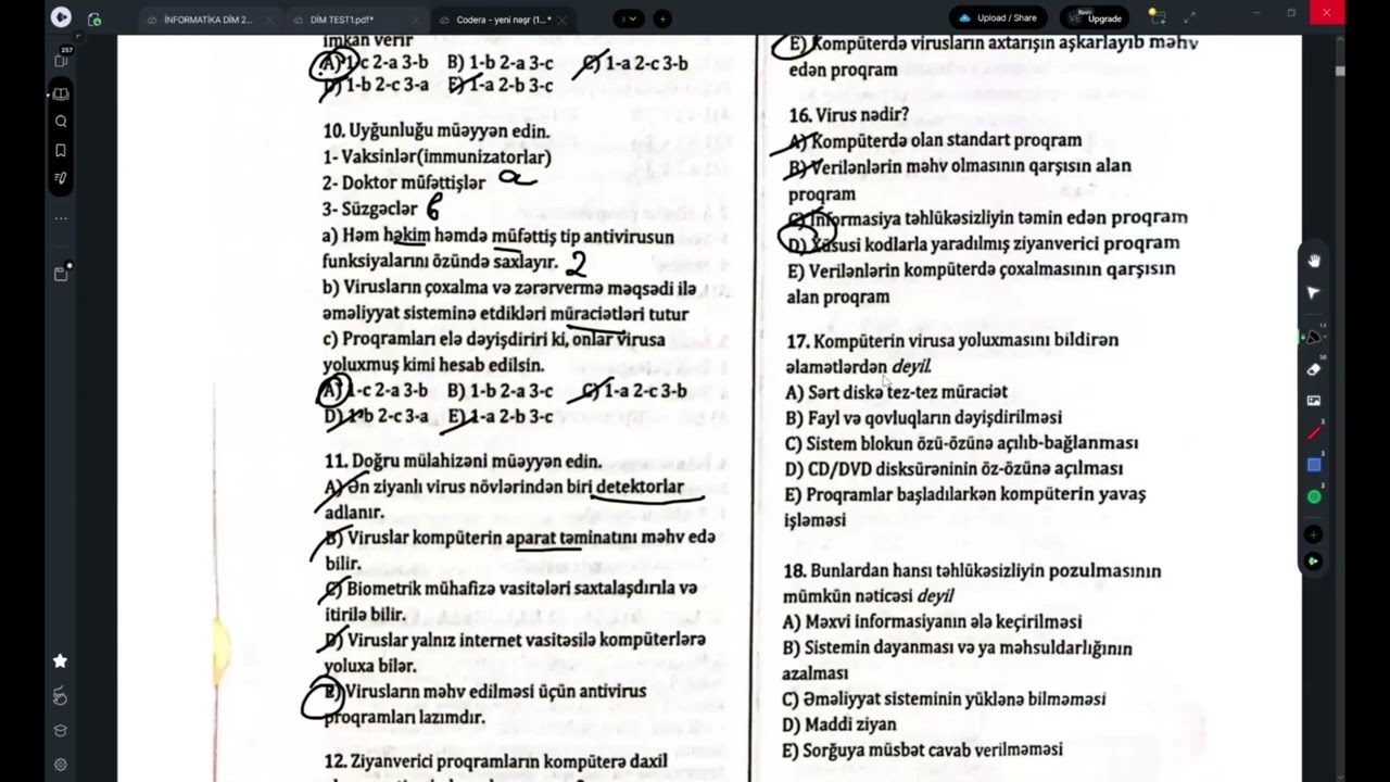 İnformasiya Təhlükəsizliyi Codera test izahı
