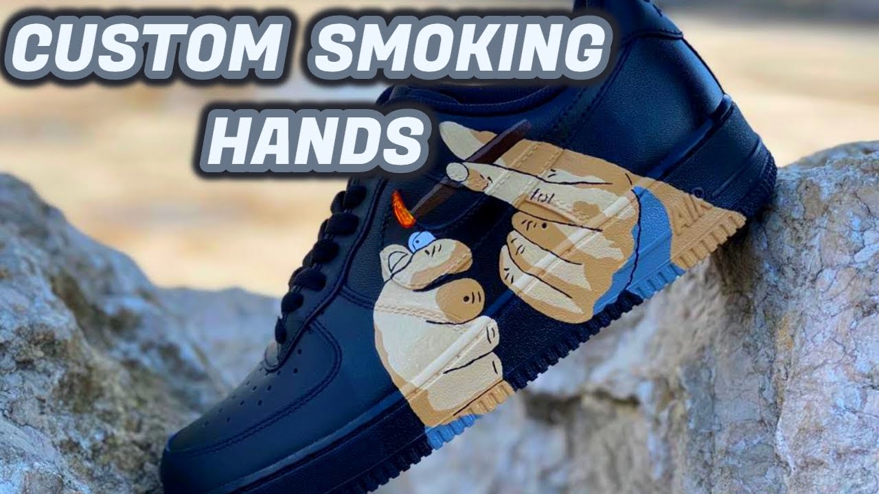Nike Air Force 1 Custom X Smoking hands  X  How it's made - Stefan Customs