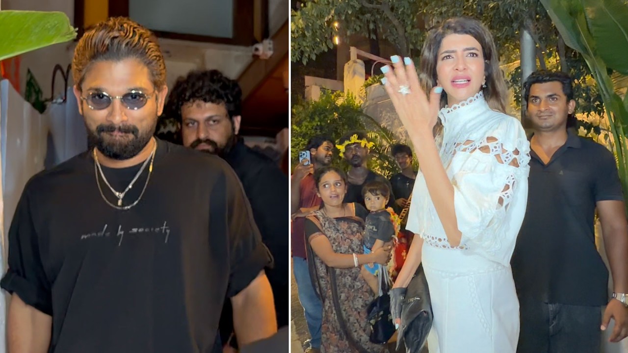 Icon Star Allu Arjun, Manchu Lakshmi Spotted at Bandra In Mumbai