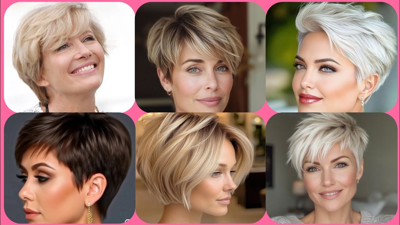 Элегантные прически для женщин старше 40, 50 и 60 лет / Новейшие идеи стрижки пикси 2026 #стрижкабоб
