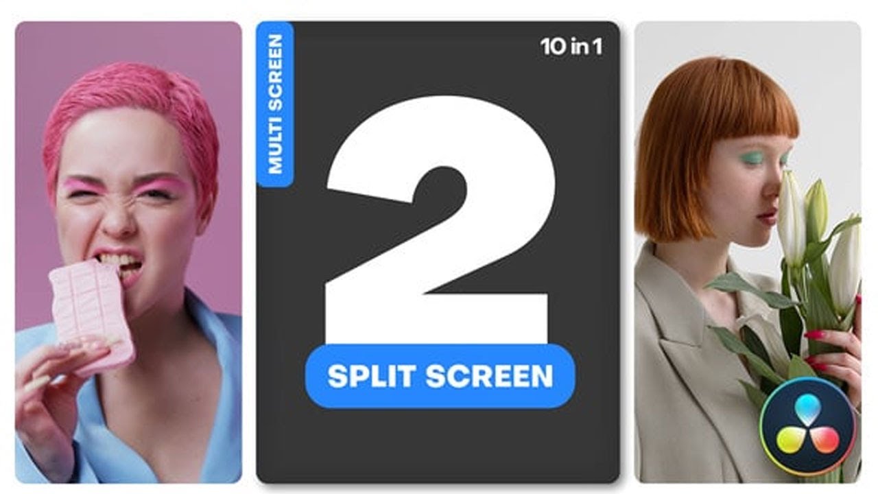 Multi Screen Pack | 2 Split Screen | Davinci Resolve Template