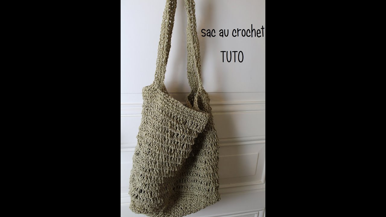 Sac au crochet en ficelle de chanvre / Bag hemp string hook/ Borsa gancio stringa