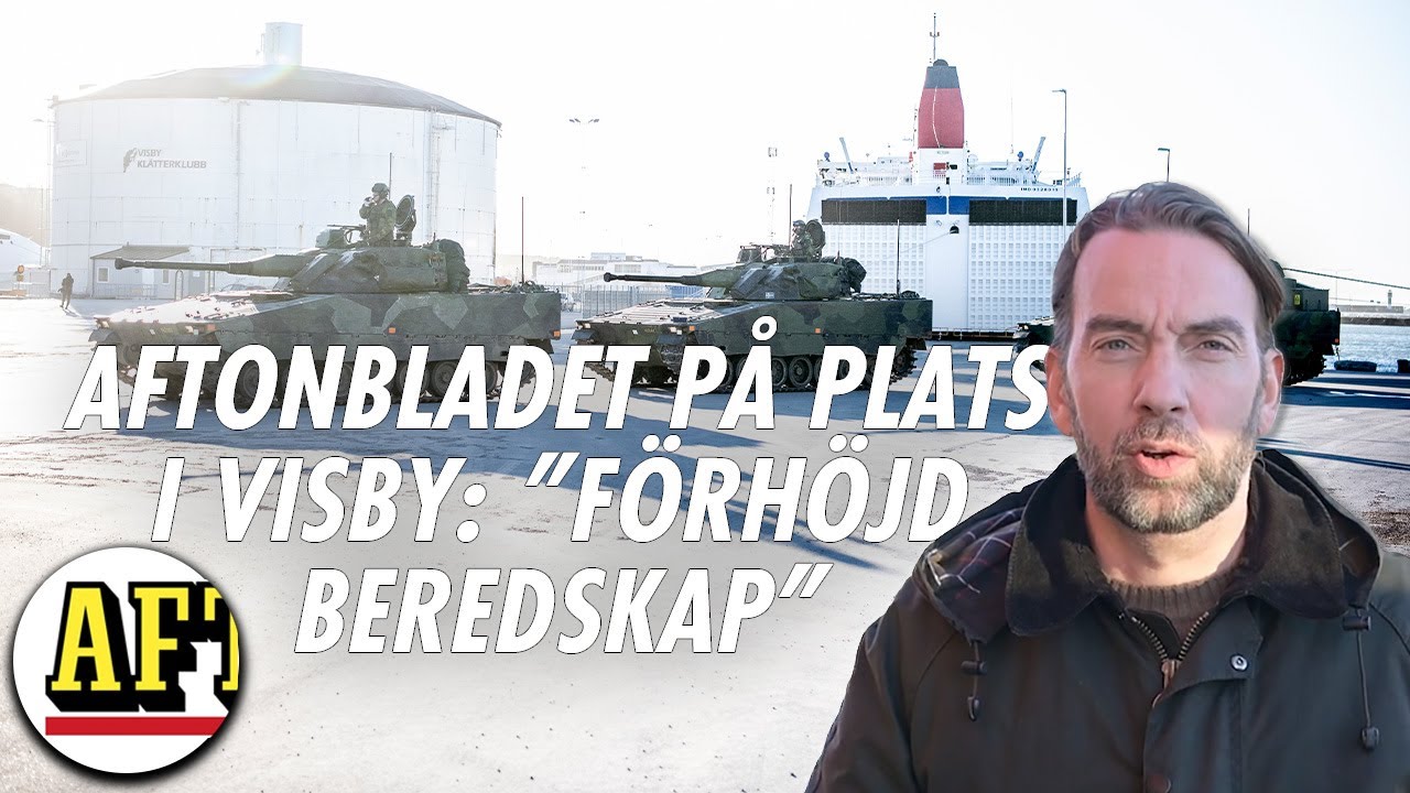 Stridsfordon rullar på Visbys gator – tiotal stridsfordon: ”Förhöjd beredskap”
