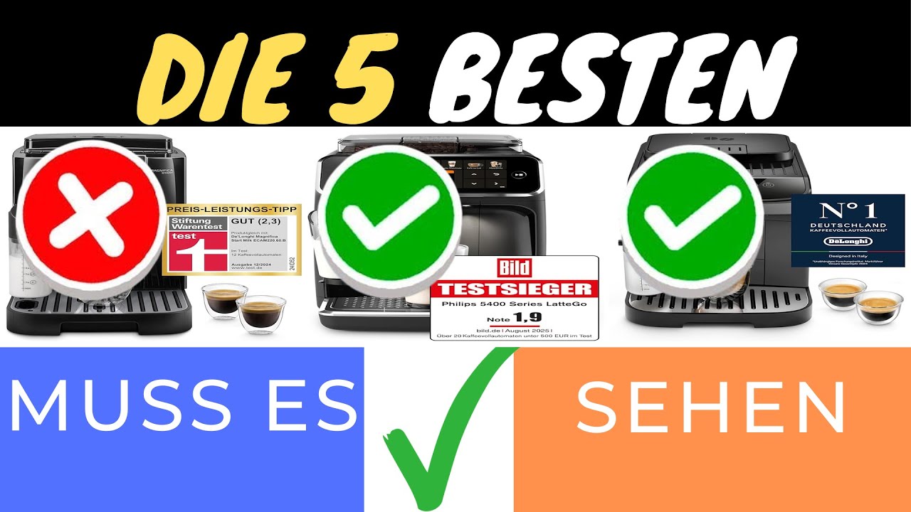 DIE BESTEN KAFFEEVOLLAUTOMATEN 2025 ☕️🔝 | DE'LONGHI & PHILIPS IM VERGLEICH!
