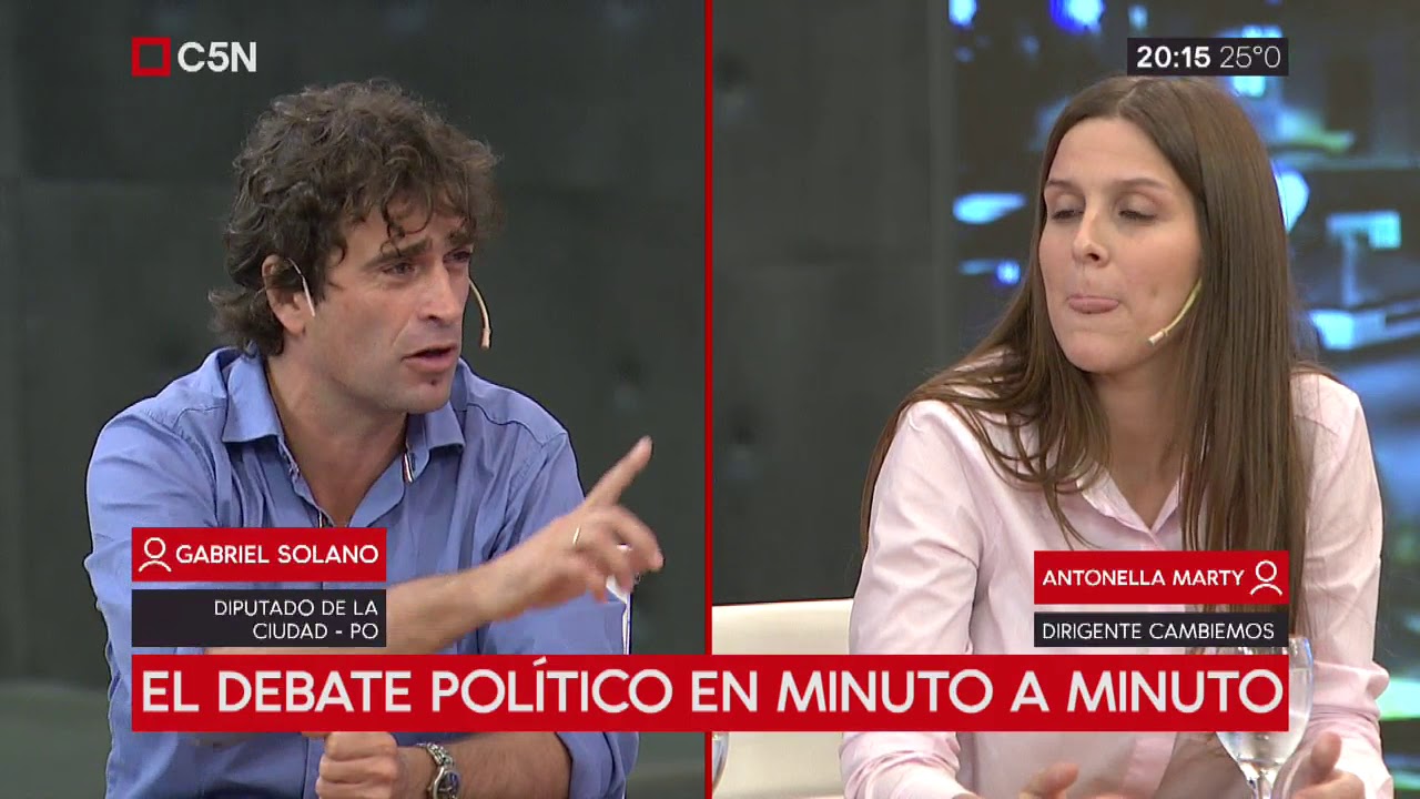 Debate político entre Gabriel Solano, Antonella Marty y Patricio Del Corro