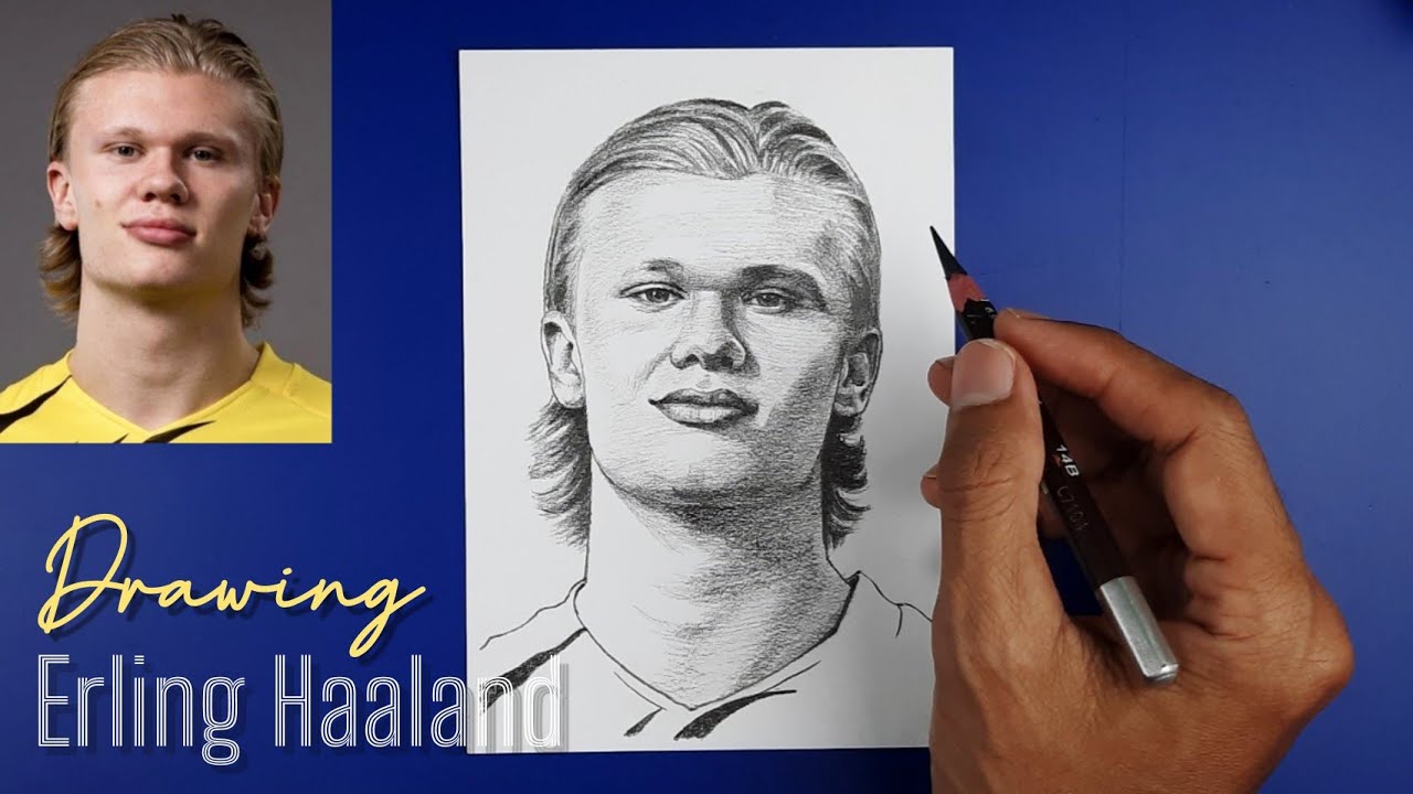 Drawing Erling Haaland | Easy drawing