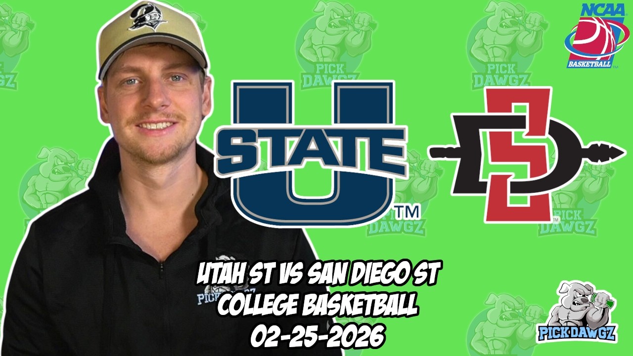 Utah State vs San Diego State 2/25/26 Free College Basketball Picks and Predictions | NCAAB Pick