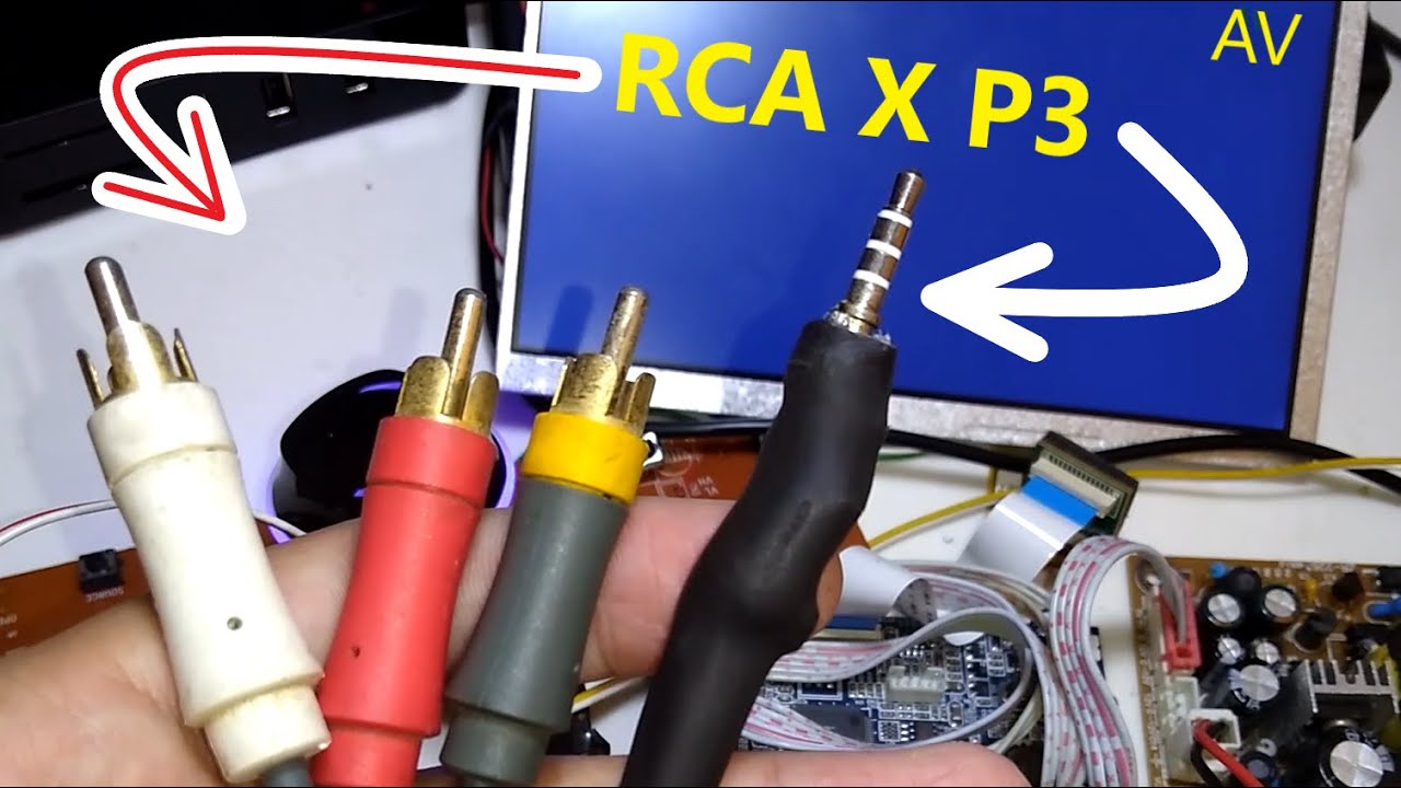 Como fazer cabo RCA  AV X p3  - Áudio e Video