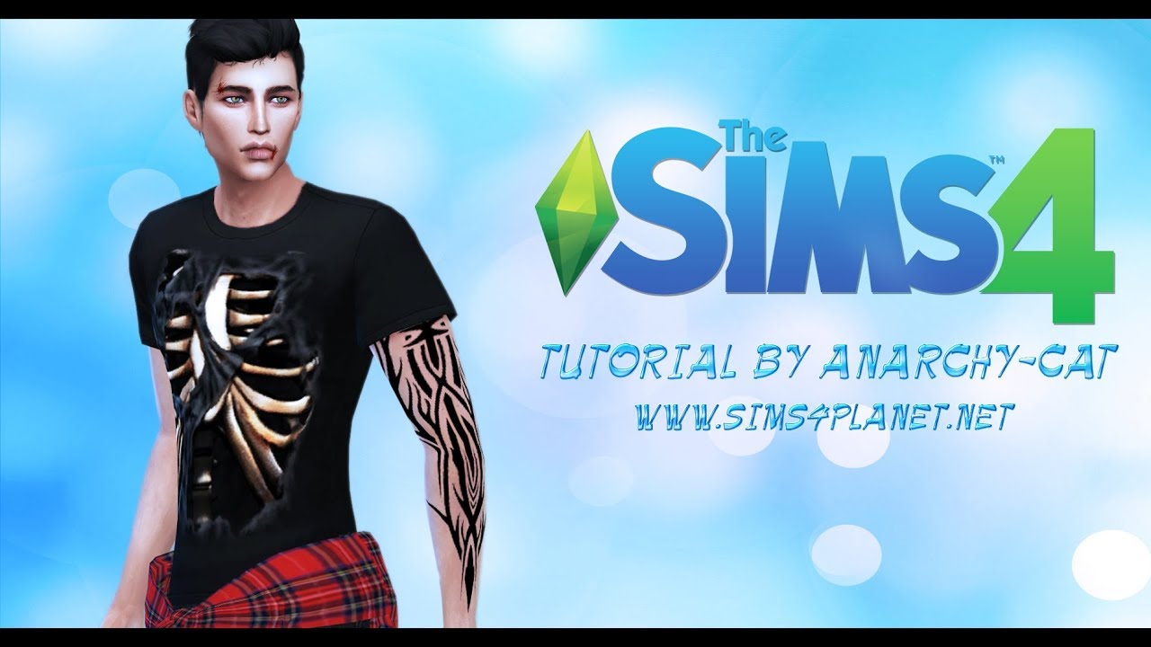 The Sims 4: Создаем татуировки от Anarchy Cat