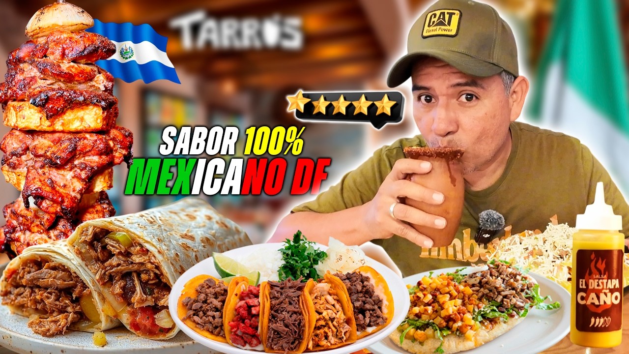 🤤PROBANDO TODA la COMIDA MEXICANA🇲🇽 en TARROS EL SALVADOR🇸🇻 *Riquísima*