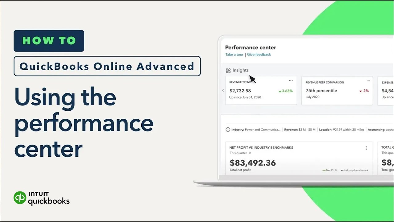 How to use the performance center in QuickBooks Online Advanced