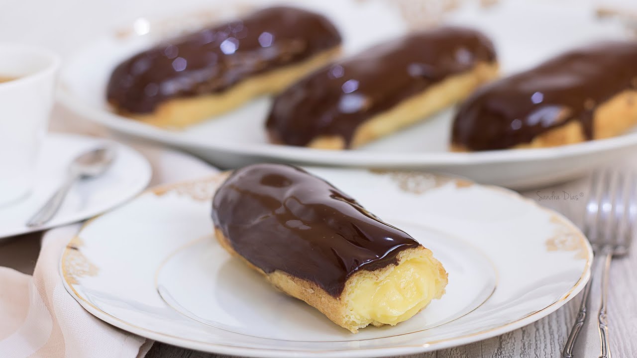 Bomba de Chocolate | Eclair de Chocolate | Receita Sandra Dias