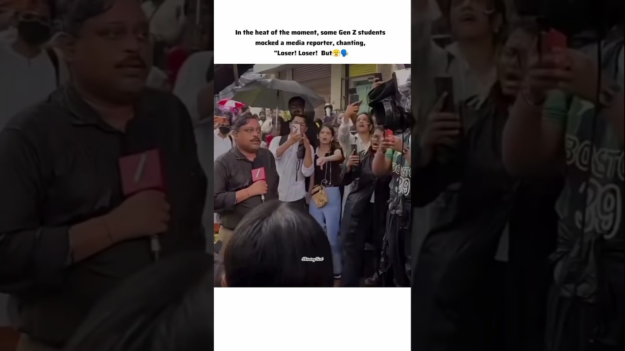 Gen Z Students Apologized to the Journalist. 🙏❤ #students #genz #protest  @shining_girlll