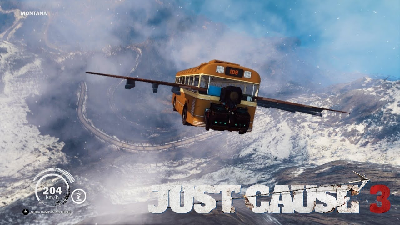 JUST CAUSE 3 - J'essaye de faire voler ce bus...