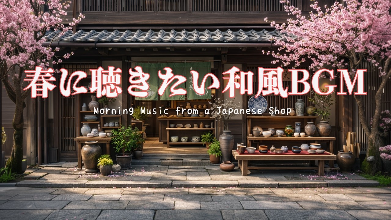 【和風BGM】桜の季節の朝風景｜和風BGMで深いリラックス【作業・読書・リラックス】